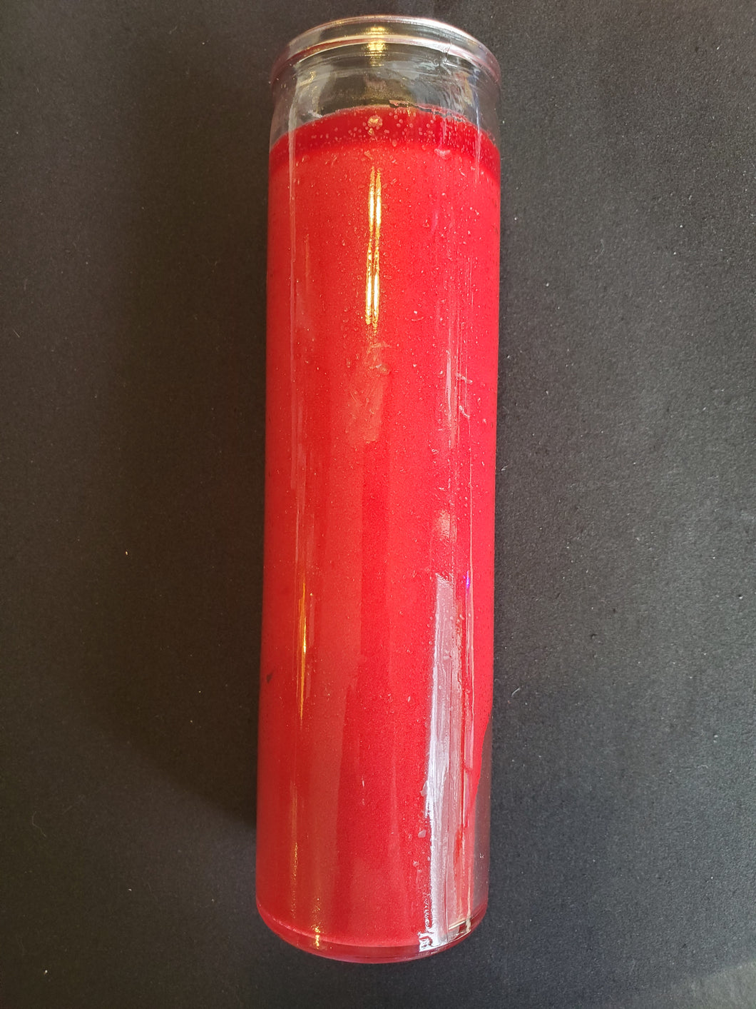 Red Tall Glass Candle